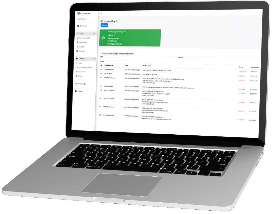 Kontostände prüfen in der Vereinssoftware
